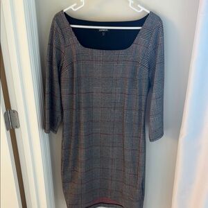Express Black and Red Plaid Dress